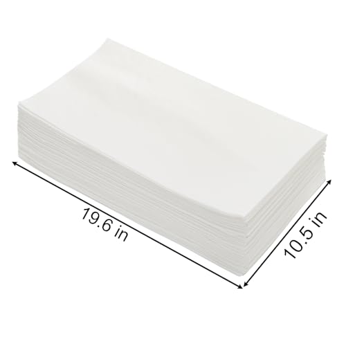 Okllen 200 Pcs Bird Cage Liners, 11x20 Inch Disposable Cage Paper Liners Pad Absorbent Non-Woven Tray Liners for Parrot Parakeet Finch Canary Pet Bird, White