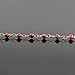CRYSTALINES Natural Ruby Gemstone Cluster Anklet, Handmade Bohemian Ankle Bracelet, Real Crystals Rosary Chain Anklets, July Birthstone, 14K Gold Plated, Simple Anklet for Women (Approx.9+1.5inch)