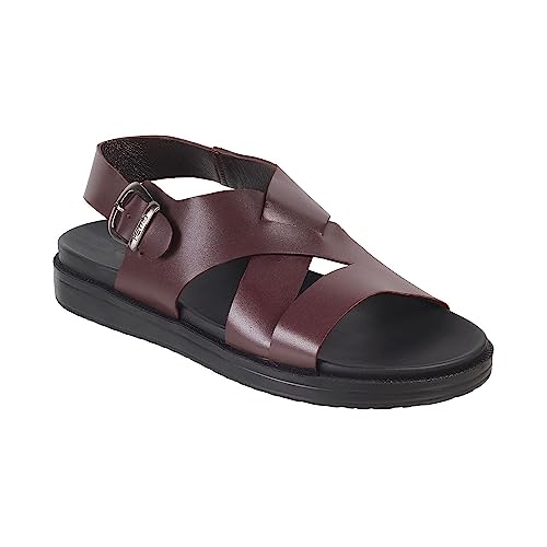 Image of Metro Men's Strappy Stylish Casual Everyday Faux Leather Sandal