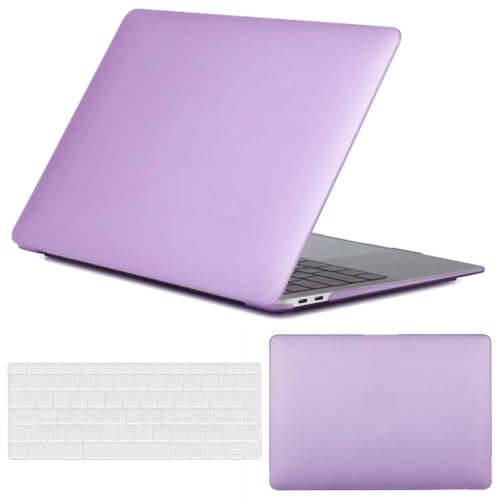 Étui Plastique Rigide MacBook Air 13 Pouces A1466 Violet avec Couvre Clavier