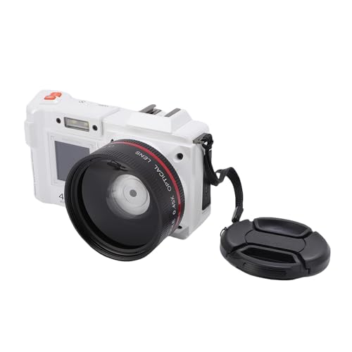 Image of 4K 70MP FHD Digital Camera with Dual Screens, Autofocus F1.8 DSLR Camera with WiFi Instant Sharing, 50X Digital Zoom, Fill Light (White)