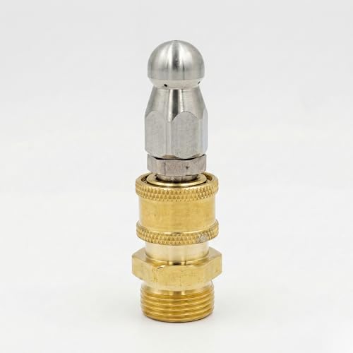 Image of Skyblue Quick Connector Rotary Gutter /Sewer /Drain Cleaning Nozzle Attachment For High Pressure Washer