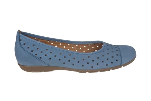 Ballerine pour femme Gabor chaussure plate en cuir confortable noir