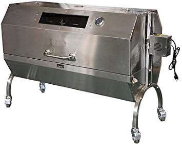 Charcoal Spit Roaster, 50W Motor, 100% Stainless Steel BBQ rotisserie for Whole Pig, Lamb, Goat - Model SSH1 -DX