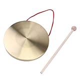 WEKADRIN Traditioneller Chinesischer Handgong Holzschlägel Randloses Percussion Instrument zur Kindlicher Kreativität und Hörschulung