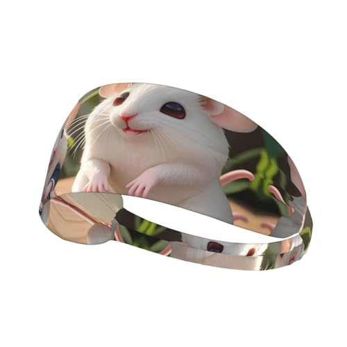 Outdoor Sports Sweat-Absorbing Headband, Sports Elastic Fitness Headband, Mother and Child Rats Yoga Cycling Travel Headband,