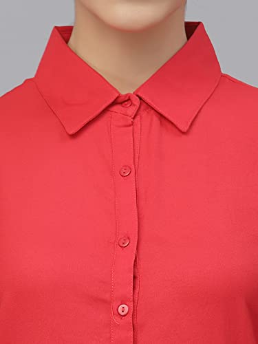 Image of Style Quotient Women Solid White Polymoss Regular Formal Shirt
