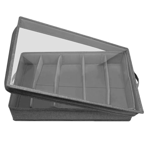 Luxshiny Porta Cubiertos Transparente Múltiples Compartimentos y Tapa para Almacenamiento y Organización en Cocina y Restaurante