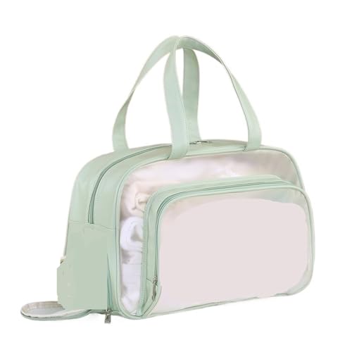 Women's Waterproof Fitness Beach Bag, Large Capacity Dry Wet Separation Single Shoulder Storage(Matcha Green Plus Size)