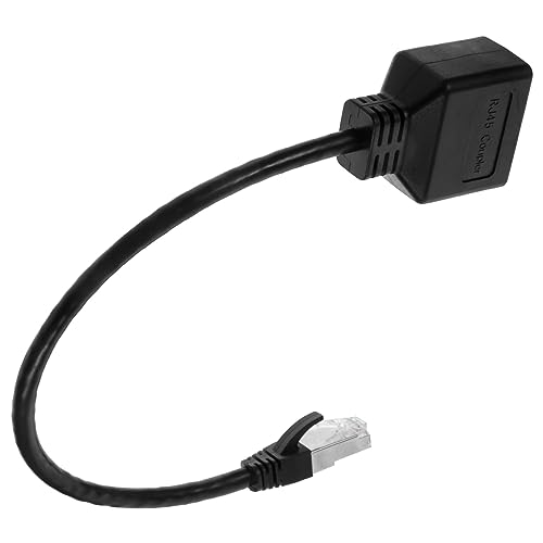 MERRYHAPY High Speed Ethernet Splitter Plug 1 to 2 Network Adapter Cable for Home Office