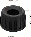 PATIKIL Universel 17mm ID Pieds de trépied en caoutchouc, 3 Pack Pièces de rechange antidérapantes pour trépieds-caméra Monopod, Noir