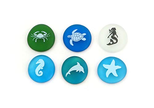 Lifeforce Glass SET 70 The Mermaid'S Message Sea Life, Frosted Sea Glass Stones cover