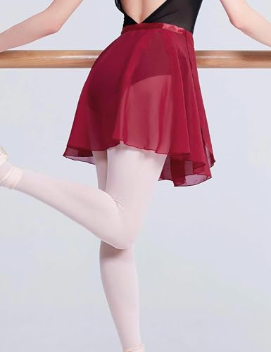 Image of Daydance Girls Women Sheer Ballet Skirts Wrap Chiffon Over Scarf for Dancing