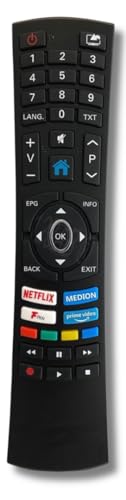 Ersatz-Fernbedienung Für MEDION TVs – Kompatibel Mit MD20255, MD21161, RC1208 Uvm. (ohne Batterien)