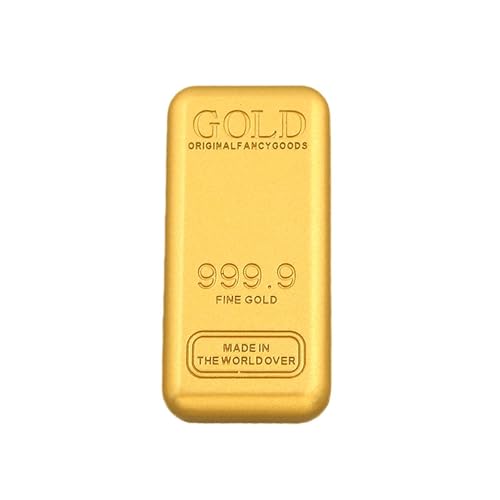 1 Stück gefälschter Goldbarren 3,9 cm 5,6 cm 7,1 cm Simuliert Golden Brick Movie Prop Neuheit Geschenk Heim Dekoration Dekoration Handwerk