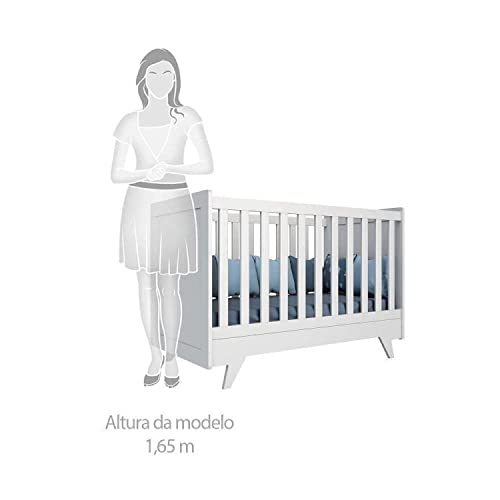 Quarto de Bebê com Berço 2 em 1 e Cômoda 100% Mdf Retrô Kakau Espresso Móveis