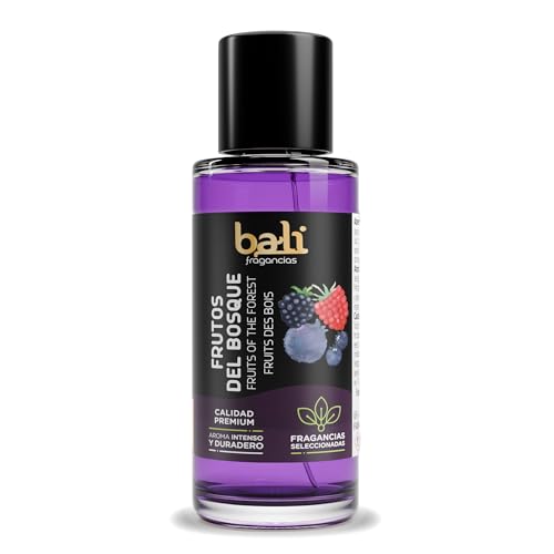Bali fragancias Esencia al Aceite de Frutos del Bosque para Humidificador. Ambientador Dulce y Afrutado en Esencia para Difusor. Aceite Natural para Quemador de Aromaterapia. 50 ml