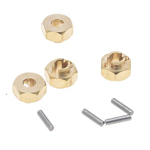 CODA RACING 4pcs moyeux hexagonaux laiton 7mm pour AXIAL SCX24