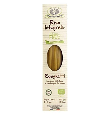Rustichella d ´Abruzzo - Spaghetti de arroz integral sin gluten BIO 250 g -12 unidades