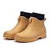 Rain Boots For Women Waterproof Non-Slip Fashion Ankle Booties Wide Width 2025 Lightweight Fishing Gardening Outdoor Work Shoe Botas Plasticas De Para Mujer Brown Size8.5