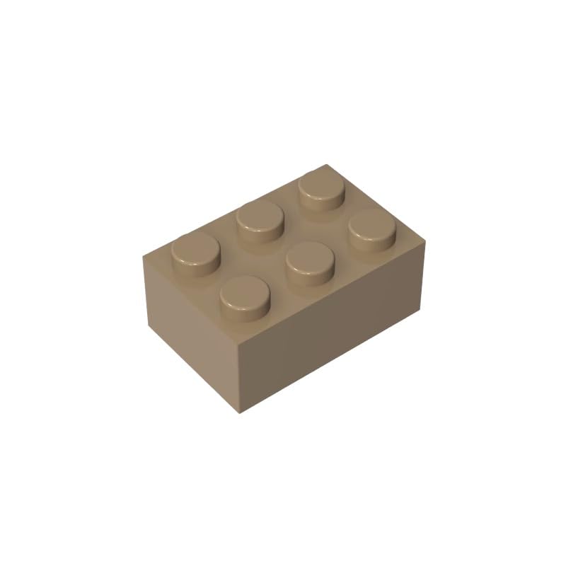 Gobricks 3002 Basic Bricks Brick 2x3 50 Pieces GDS-541 Compatible with Lego Building Blocks Color:Dark Tan — image 1