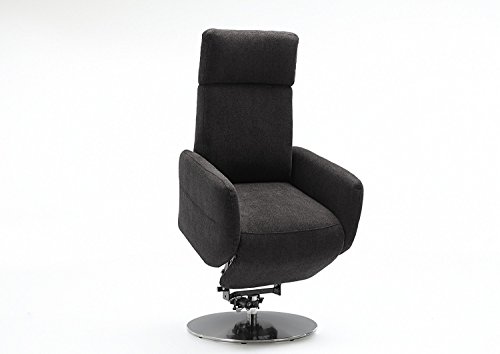 Cavadore TV-Sessel Cobra, Fernsehsessel mit 2 E-Motoren, Akku und Aufstehhilfe, Relaxfunktion, Liegefunktion, Ergonomie M, 71 x 110 x 82, Belastbar bis 130 kg, grau – Bild 6