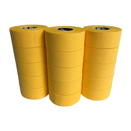 Image of Ringside 1 inch Athletic Trainers Tape, 15 Rolls, Adhesive Cotton, Gold | 30-foot roll, USA Boxing Compliant, High Adhesion, Low Residue, Boxing, MMA, Football, Soccer, Muay Thai & Kickboxing