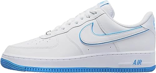 Nike Mens Air Force 1 '07 White/University Blue-White Size