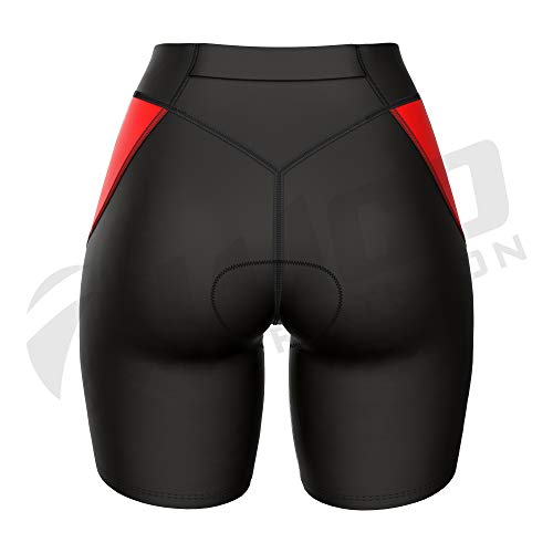 Short feminino Triathlon da Zimco Core, shorts triplos, feminino, 17,78 cm, triatlon, treino, nataçã