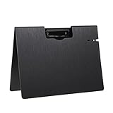 LIGHTAOTAO Cartellina Multiuso in Pp Nero Formato A4 Scrivania Pieghevole, Porta Documenti Pratico per Conferenze e Scuola, Facile da Trasportare e Organizzare