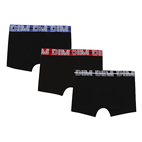 Dim Boxer Ecodim coton stretch coloré Garçon x3, Noir, 12 ans