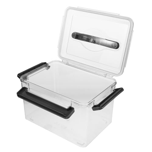 PRETYZOOM Organizador Portátil de Lentes de Cámara Caja de Plástico Reforzado Pet, Tapa Cierre Hermético y Asa, Adecuado para Almacenamiento Rápido en Fotografía Digital, Medidas 11,4 X 7,5