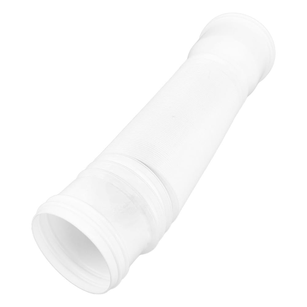 Tubo de drenaje extensible de polietileno, extensor de bajante ajustable grueso con diseño antisalpicaduras, conector de drenaje universal para villa al aire libre (blanco)