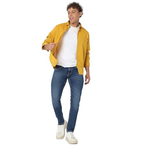 Image of Spykar Men's Skinny Fit Low-Rise Casual Jeans