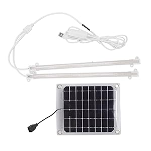 plplaaoo Solar Plant Grow Light, Solar Grow Lights for Outdoor Plants, LED Plant Grow Light Strip, Grow Lights for Indoor Plants for Balcony Greenhouse Herbs Vegetables Flower(20W)
