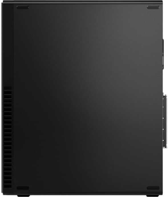 Side view of the Lenovo ThinkCentre M90s desktop computer, showing ventilation grilles.