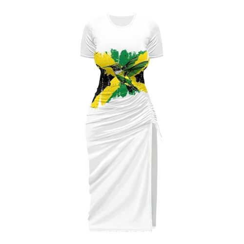 Image of Short Sleeve Dress for Women,Sexy Bodycon Dress,Plus Size Slit Dress,String Design s-4xl