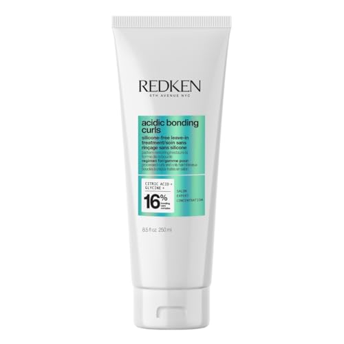 Redken Leave-In Treatment For Damaged Curly Hair, Heat Protector, Strengthening and Illuminating Action, Enriched with Citric Acid, Urea and Glycine, Acidic Bonding Curls, 250ml