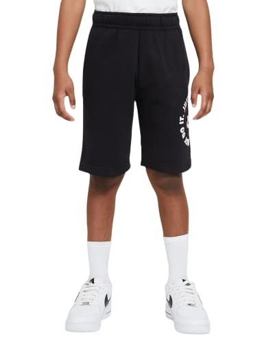 Nike Boys Black ‘Just Do It’ Sportswear Training Athletic Shorts, Raised Bold Logo Lettering, Comfy Brushed Fleece, 2 Front Pockets, Style DC7247/Color 010, Size Large (Older Boys Size 14-16)3