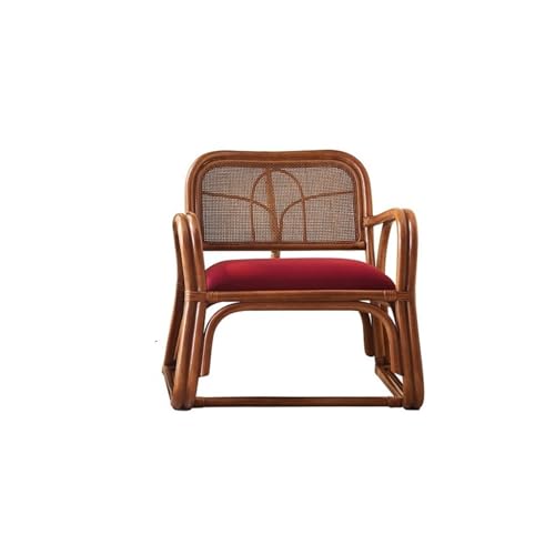 HLHLOP777 Silla de ratán Silla de ratán, Mesa de té, balcón, sofá Individual, Silla con Respaldo, sillón de ratán Vintage Sub Silla Decorativa Moderna para Sala de Estar