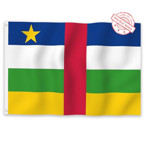 Drapeau République Centrafricaine 180x300cm bannière célébration extérieur décoration jardin porche
