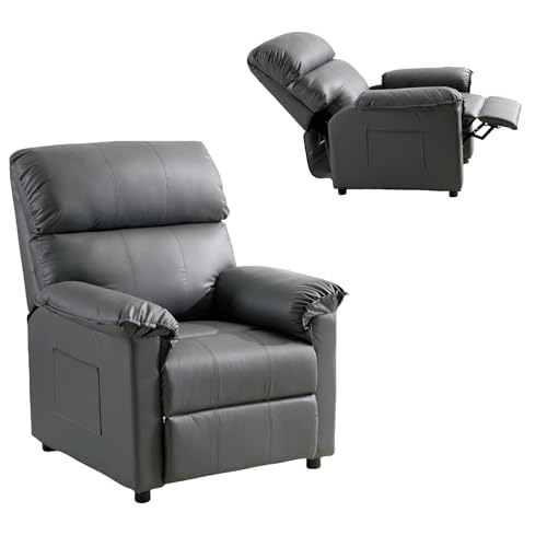 �\�t�@�[ 1�l�|�� ���N���C�j���O�\�t�@�[ PU���U�[ 165�x���߉\ �I�b�g�}����̌^ ���[�|�P�b�g�t�� �p�[�\�i���`�F�A �ψ����U ��l��炵 �ӂ�ӂ� ������� (PU, �O���[)