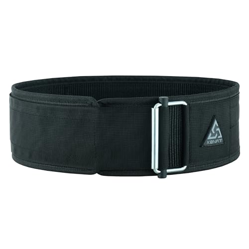 Squat & Deadlift Belt Kenfit Ergonomic Self-Locking Weightlifting Belt | Lightweight Lumbar Brace for Core Stability & Back Pain Relief