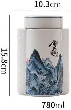 SONGCHAO Sugar Jar New Chinese Style Ceramic Tea Can Pu'er Black Green White Universal Sealed Moisture-Proof Gift Box Set Tea Canister