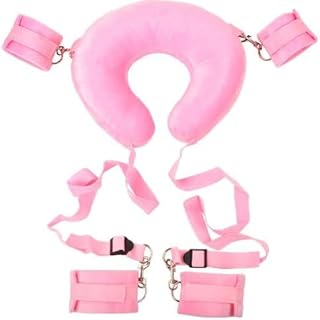 BDSM Sex Bondage Restraints Kit for Ankles & Wrists Bar Sex Handcuffs Bracelets for Women Fuzzy Hand Cuff Set for Adult Bedroom with Safety Release Pink Sex Resistance Bands Strap Sweatshirt -K98