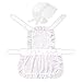 by Robelli Costume victorien blanc pour enfant avec tablier et chapeau