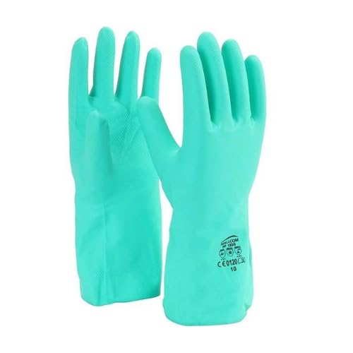 Satishve 15 Inches long Heavy-Duty Chemical Acid Resistant Nitrile Gloves/Rubber Hand Gloves for Industrial Safety Construction Gardening Kitchen Cleaning Dish Washing Gloves (XL Pack of 1) (B0D2916DDQ) Amazon Price History, Amazon Price Tracker