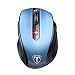 VicTsing MM057 2.4G Wireless Portable Mobile Mouse Optical Mice with USB Receiver, 5 Adjustable DPI Levels, 6 Buttons for Notebook, PC, Laptop, Computer - Blue