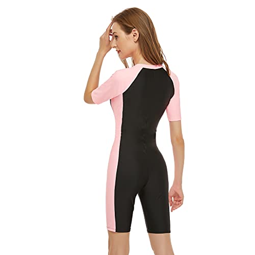 Cincili Boyleg Swimsuits For Women One Piece Short Sleeve Surfing Suit Bathing Suit Sun Protection thumb #4