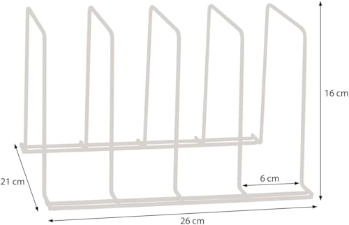 Image of Craft Expertise Black 4-Slot Dish Drying Rack - Compact Iron Dish Rack with Drip Tray, Rustproof Countertop Organizer for Kitchen - Space-Saving Dish Holder & Drainer (9 x 8.5 x 7 Inches)